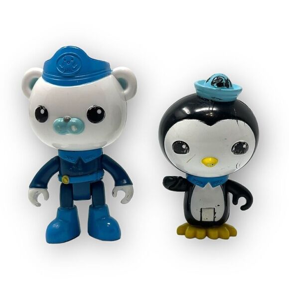 The Octonauts Mattel Lot of 2 Action Figures Captain Barnacles & Peso 2010 Flaws - Picture 1 of 9